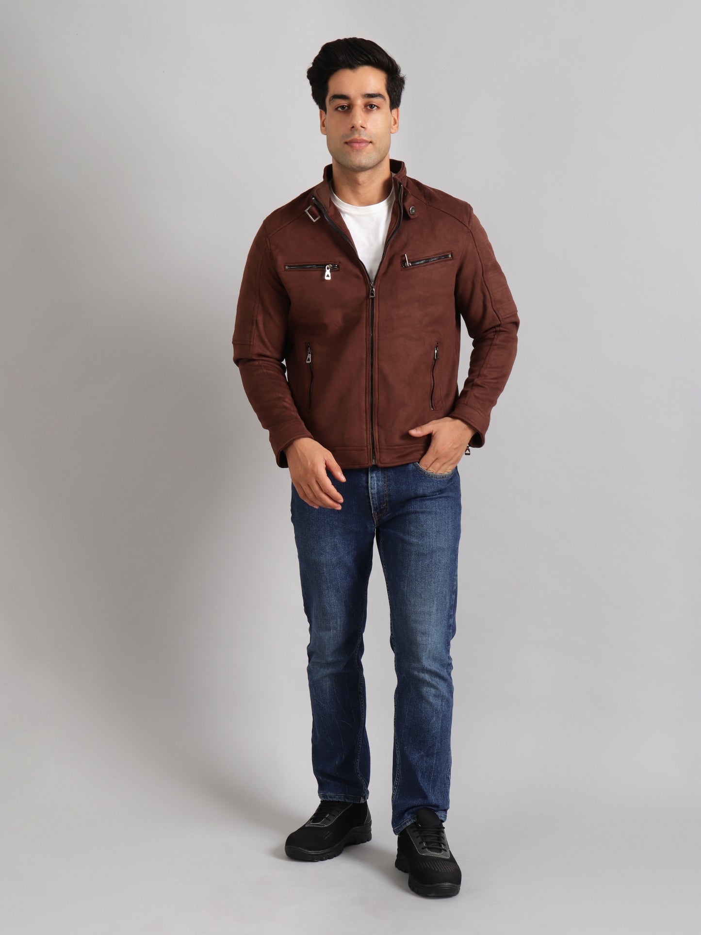 Suede Men's Winter Jacket