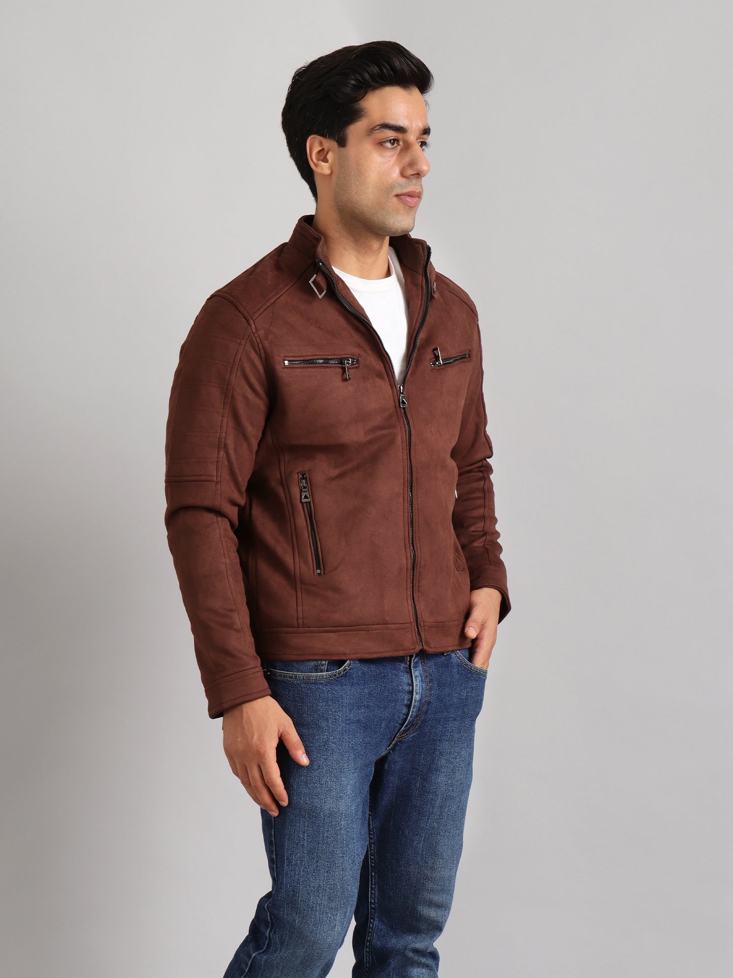 Suede Men's Winter Jacket