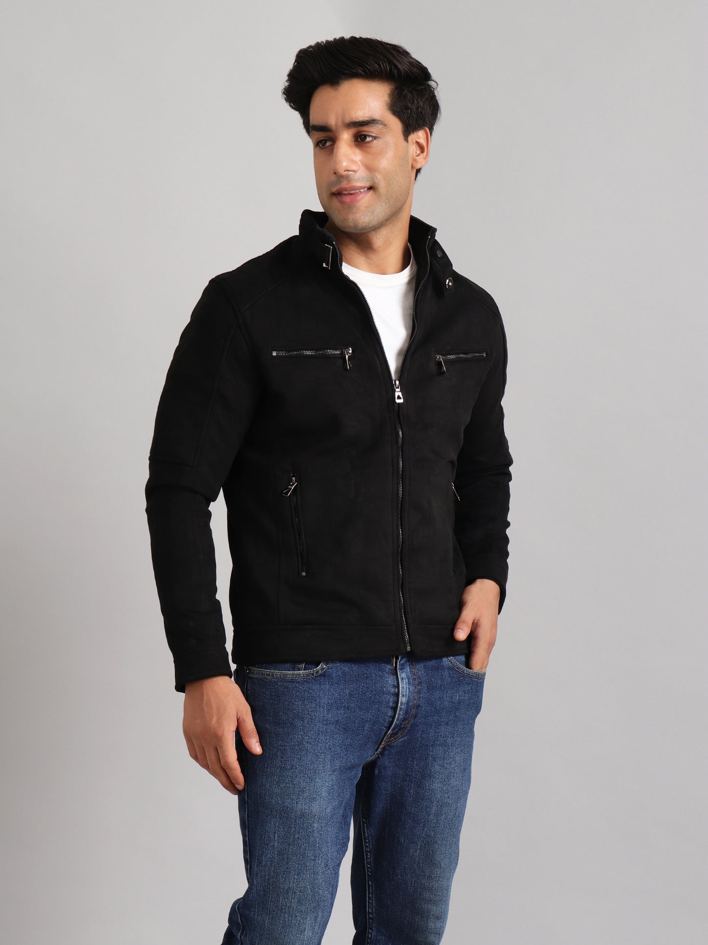 Suede Men's Winter Jacket