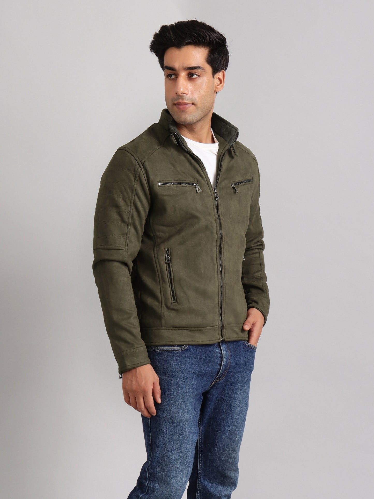 Suede Men's Winter Jacket