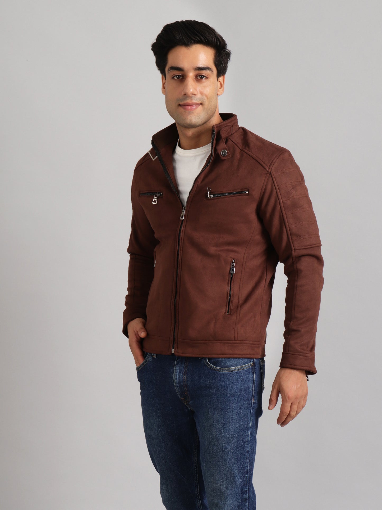 Suede Men's Winter Jacket