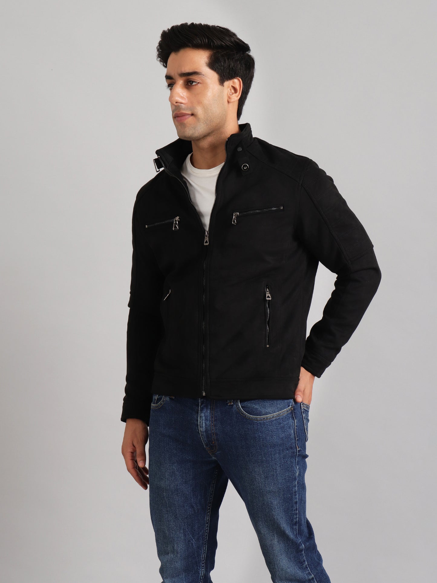 Suede Men's Winter Jacket