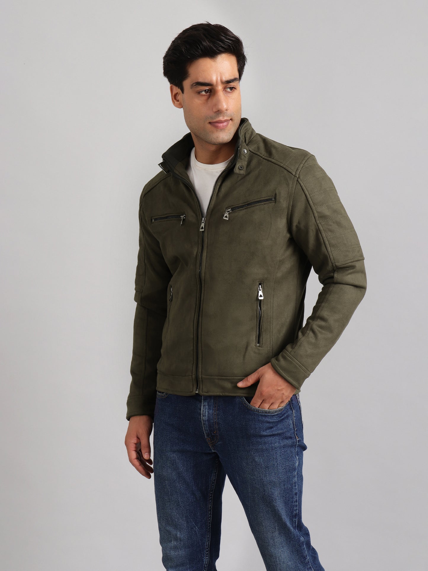 Suede Men's Winter Jacket